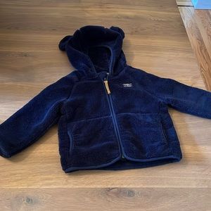 Unisex Toddler LL Bean Hi-Pile Fleece Jacket- Size 2T -Navy Blue